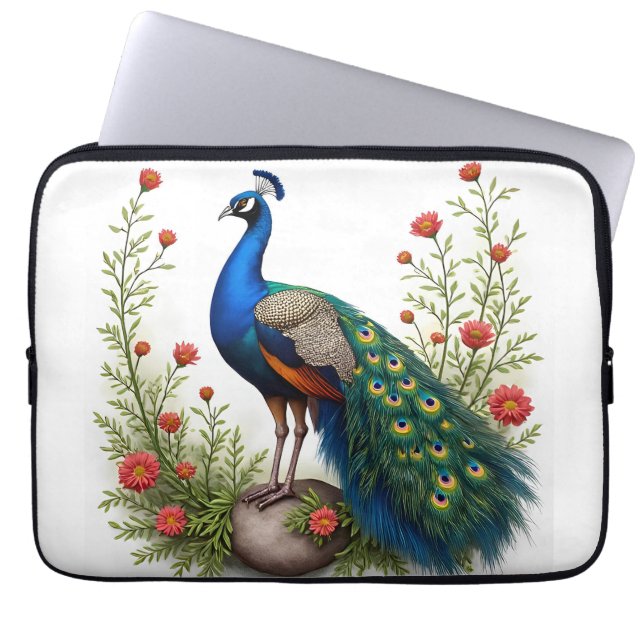 Elegant Siam Peacock Laptop sleeve 13 tum (Framsidan)