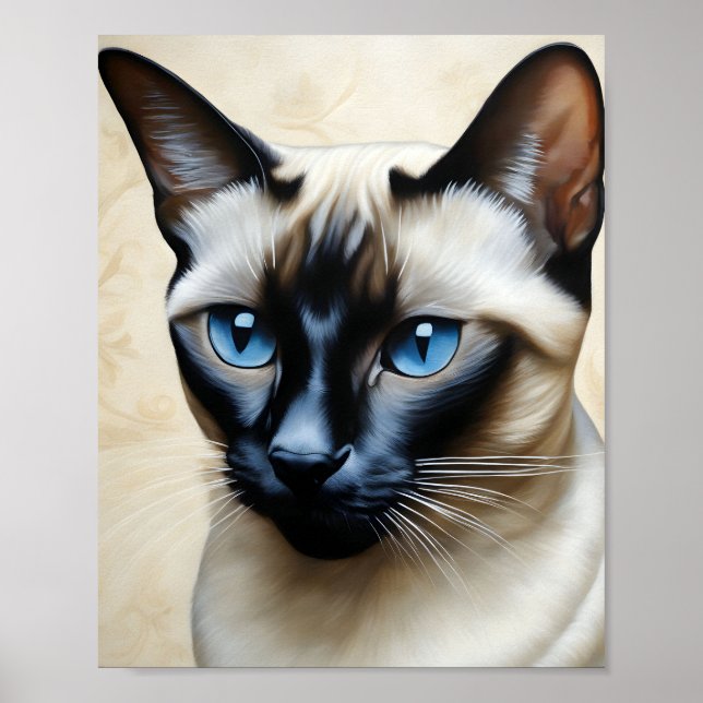 Elegant Siamese Cat Poster (Framsidan)