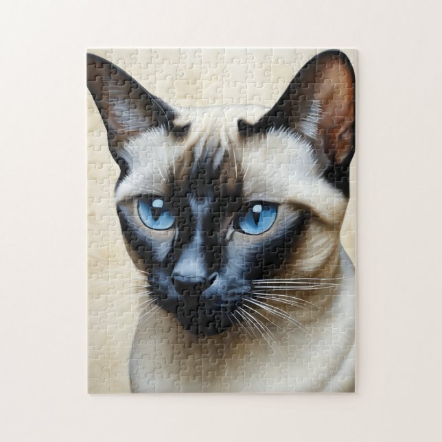 Elegant Siamese Cat Pussel (Vertikal)