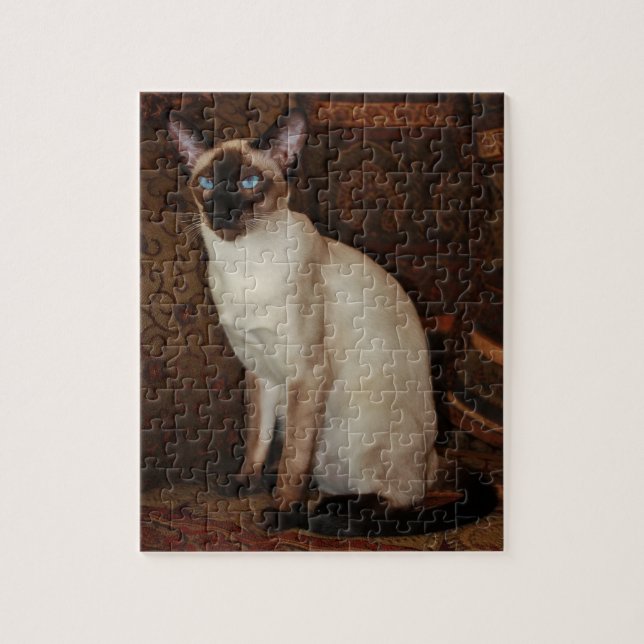 Elegant Siamese katt Pussel (Vertikal)