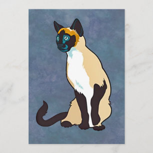 Elegant siamesisk katt inbjudningar