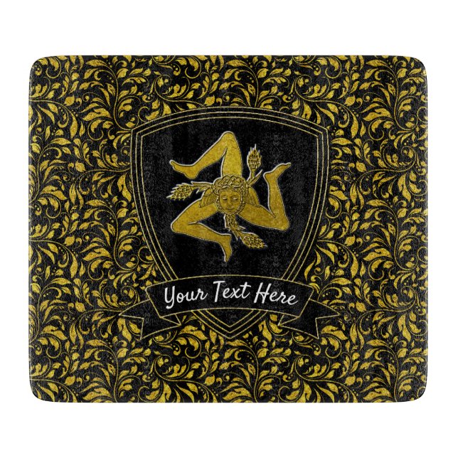 Elegant Sicilien Trinacria Ditt textklipp (Framsidan)