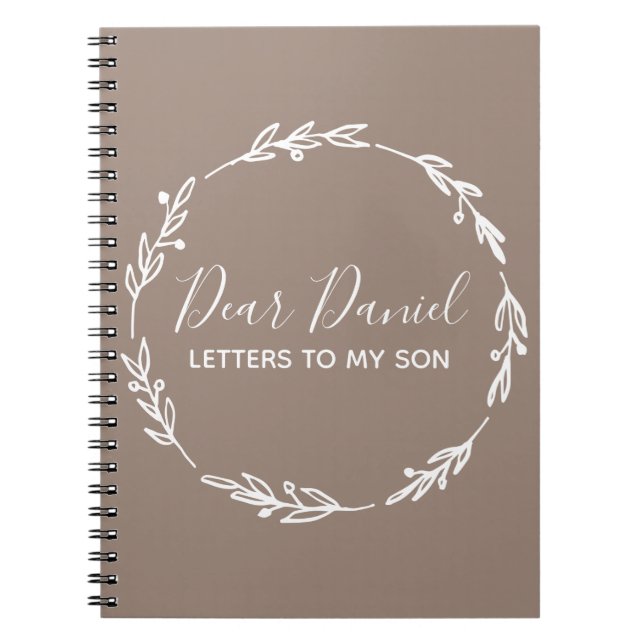 Elegant Sienna Brev till min chic design Anteckningsbok (Framsidan)