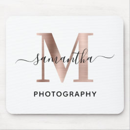 Elegant signatur Rosa Guld M Monogram Logotyp Musmatta