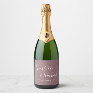 Elegant signatur skript lila bröllop