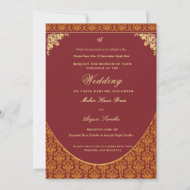 Elegant Sikh-hälsning | Punjabi-bröllop Inbjudningar