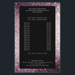 Elegant Silber Lila beidseitig Flygblad<br><div class="desc">Ein elegantes und raffiniertes Design mit einem digitalen Bild aus Silber-Lila-Glitter. Achtung: Bei der Herstellung wird keine echte Folie verwendet,  sondern nur die Farbe gründlich aufgedruckt. Füge deine Daten,  Logo,  Firmendetails und Bilder in Minuten hinzu.</div>