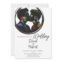 Elegant Silhouette från Cute Gay Couple Bröllop