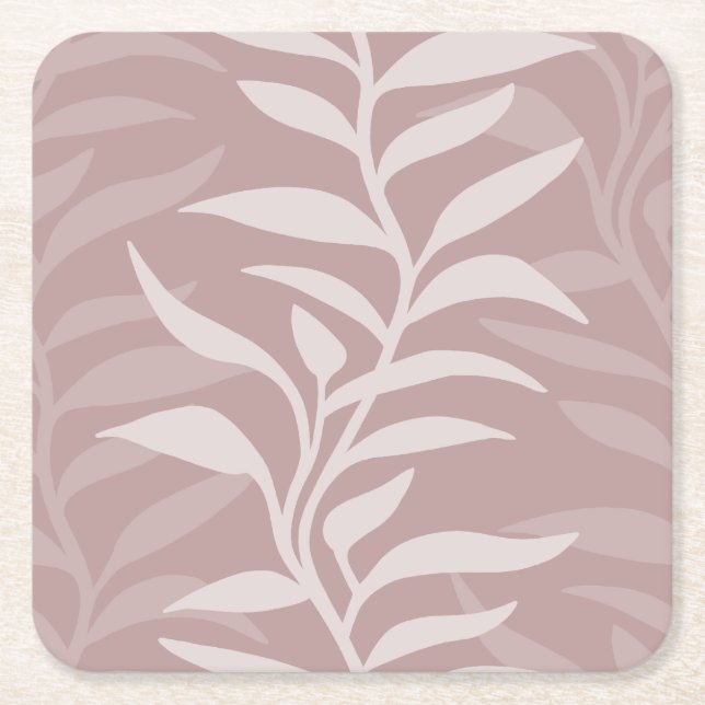 Elegant Silhouette i Flow XL White Antique  Underlägg Papper Kvadrat (Framsidan)