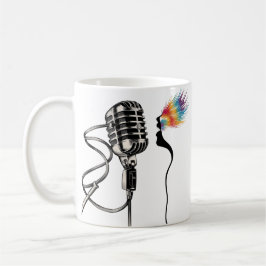 Elegant Silhouette Singer Kaffemugg