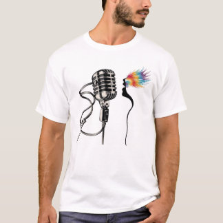 Elegant Silhouette Singer T Shirt