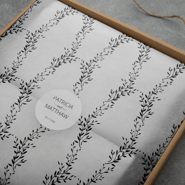 Elegant silhuett av löv presentpapper (Skapare uppladdad)
