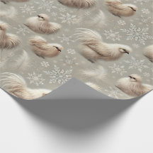 Elegant Silkie Chicken Helgdag Gift Wrap