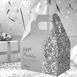 Elegant silver 100-årsfirande presentaskar