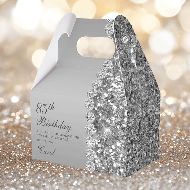 Elegant silver 85-årsdag presentaskar (Skapare uppladdad)