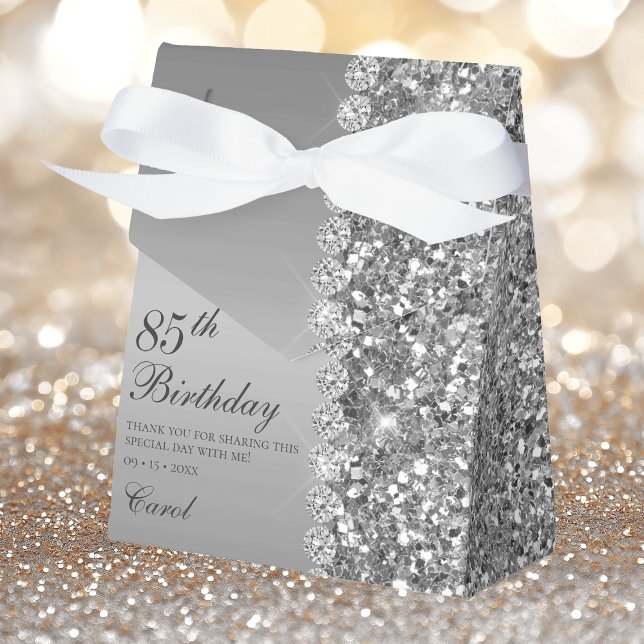 Elegant Silver 85:e födelsedagen Presentaskar (Skapare uppladdad)