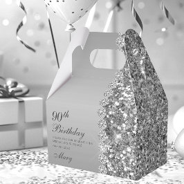 Elegant Silver 90:e födelsedag Presentaskar