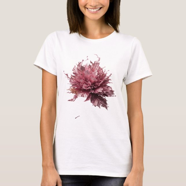 Elegant Silver ABSTRAKT KONST Design T Shirt (Framsida)