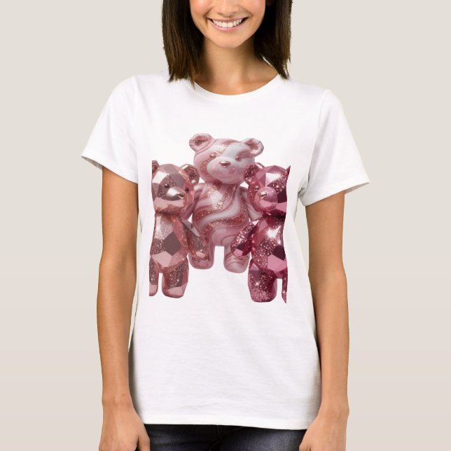 Elegant Silver ABSTRAKT KONST Modern Design T Shirt (Framsida)
