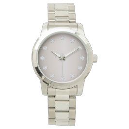 Elegant Silver Ansikte och diamanter Armbandsur