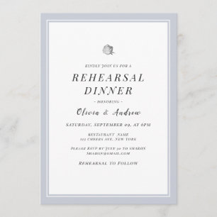Elegant Silver Blommigt, minimalistisk repetitions Inbjudningar