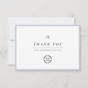 Elegant silver blommigt minimalistverksamhet tack kort