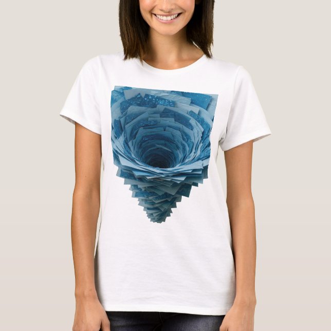Elegant Silver BLUE TORNADO Design T Shirt (Framsida)
