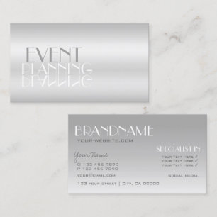 Elegant Silver Brev Spegel Professionell Modern Visitkort