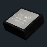 Elegant Silver Bridesmaid Frieri box Minnesask<br><div class="desc">Enkel,  modern,  elegant,  faux silver grått Bridesmaid frieri box. Perfektens val för vinterbröllop med glam i contemporaryn!</div>