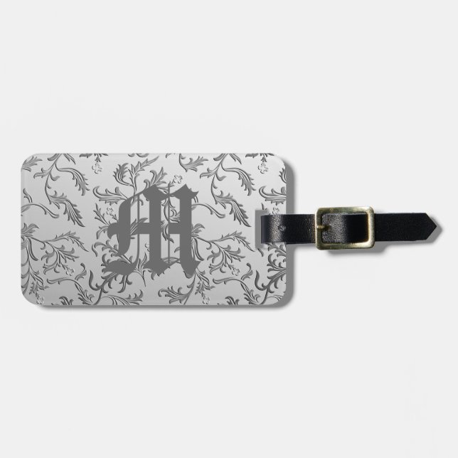 Elegant silver brocade bagagebricka (Horisontell Framsida)