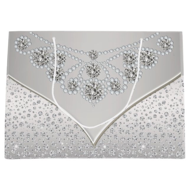 Elegant silver diamant prinsbrud bröllop (Framsidan)