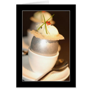 Elegant Silver Egg Hälsningskort