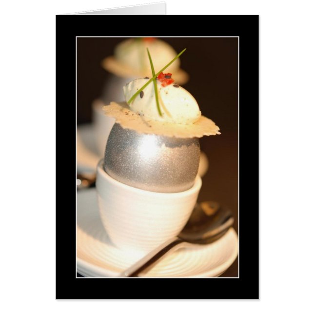 Elegant Silver Egg Hälsningskort (Framsidan)