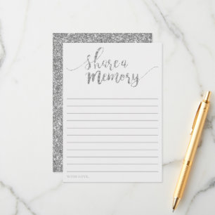 Elegant Silver  ett minneskort för Glitter Rådkort