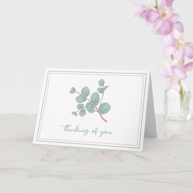 Elegant Silver Eucalyptus - kondoleans/sympati Kort (Orkide)