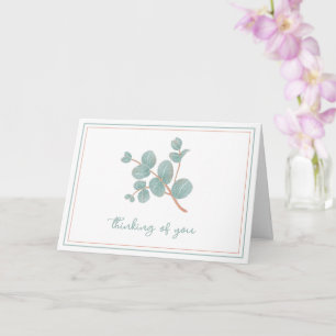 Elegant Silver Eucalyptus - kondoleans/sympati Kort