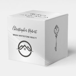 Elegant Silver Fastighetsförmedling Presentaskar