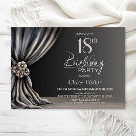 Elegant silver gardin 18-års födelsedagsfest inbjudningar