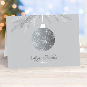 Elegant Silver Glad helg Ornament Business