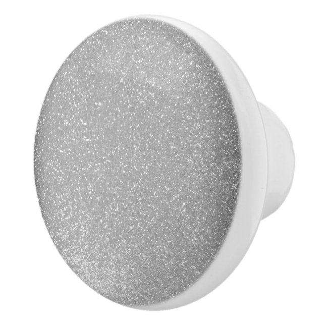 Elegant silver glitter Ceramic Dragskåp för kerami Knopp (Höger)