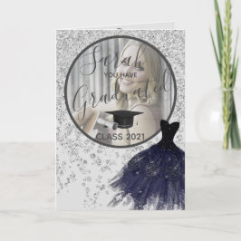 Elegant Silver Glitter du har graderat foto Kort