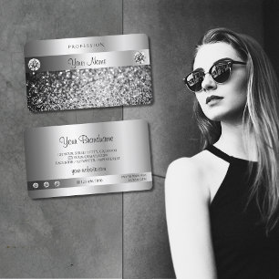 Elegant Silver Glitter med Gnistra judkvalitet Visitkort