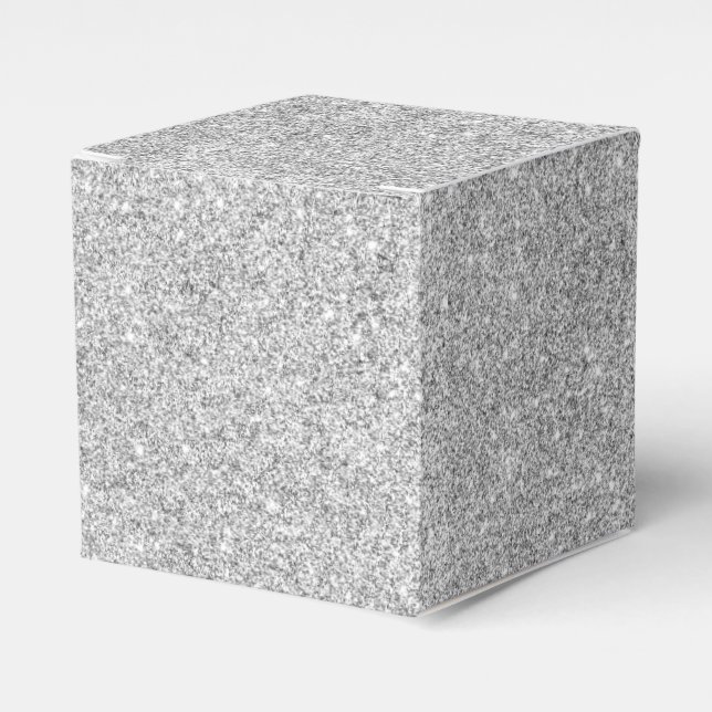 Elegant Silver Glitter Presentaskar (Framsidan Sidan)