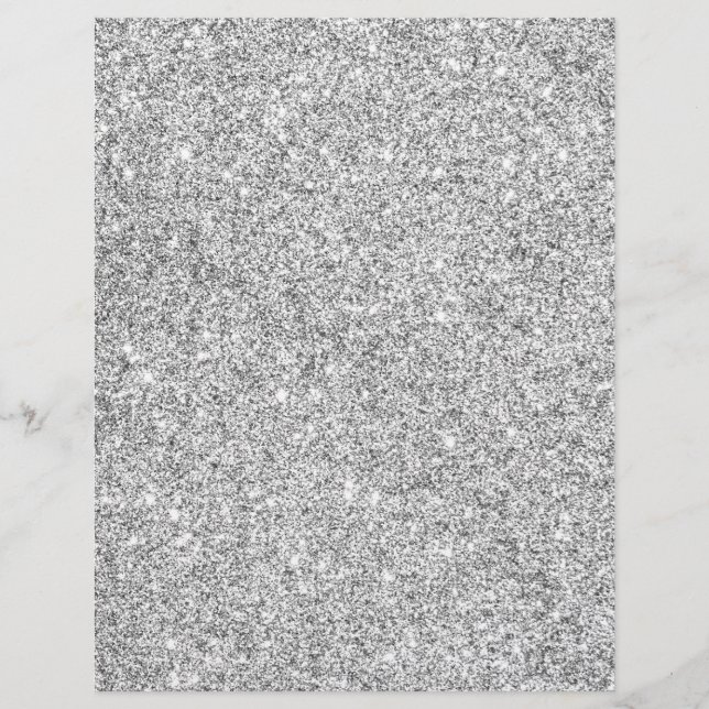 Elegant Silver Glitter Reklamblad (Framsidan)