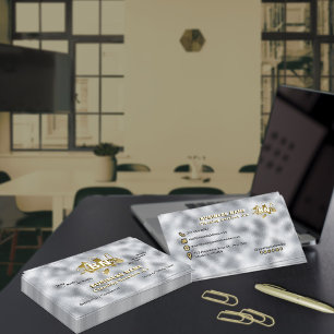 Elegant Silver Gold Foil Städning moderna tjänster Visitkort
