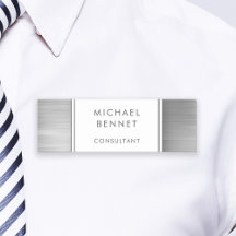 Elegant Silver Grått Brushed Metallic Business