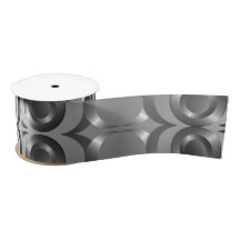 Elegant Silver Grått Circles Metallic look Ribbon