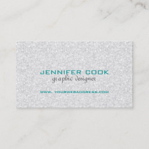 Elegant Silver Grått Glitter & Sparkles 2 Visitkort