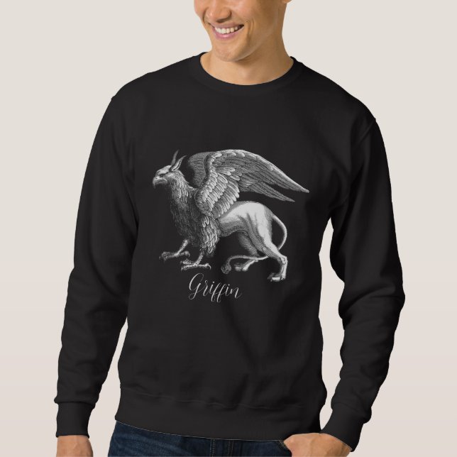 Elegant Silver Grått / Grått Griffin Legendary Bea Lång Ärmad Tröja (Framsida)
