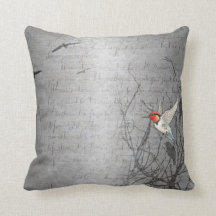 Elegant Silver Grått Hummingbird Art Print